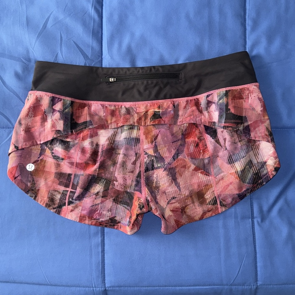 Lululemon Speed Up Short *2.5" Sun Dazed Multi Pink / Super Dark Sz 8! - Picture 7 of 12